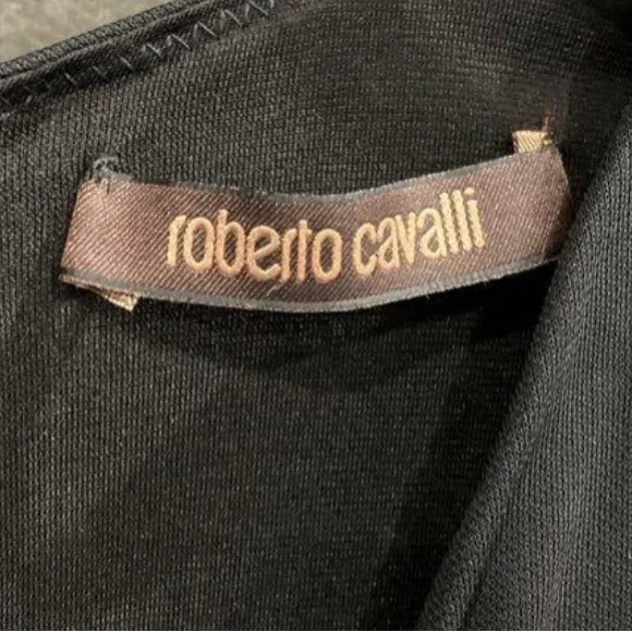 Roberto Cavalli, Black Knee Length Dress Size 48 IT, size 10 US - Picture 6 of 11